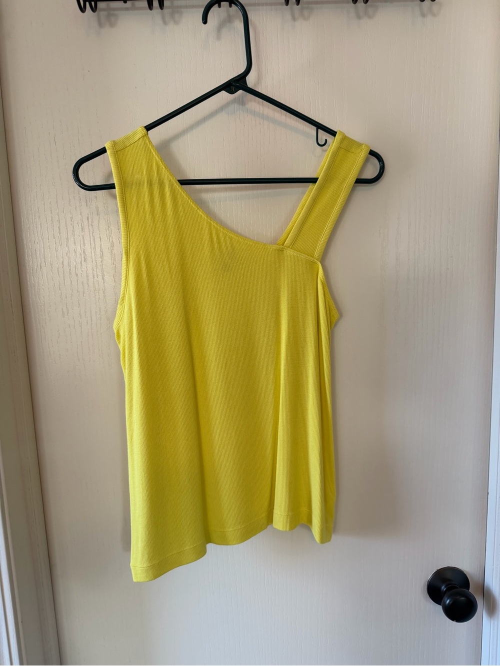 CAbi Bright Yellow One-Shoulder Tank Top